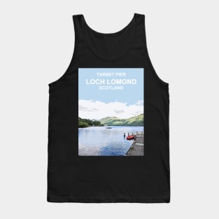 Scotland Loch Lomond Scottish Travel location poster Tank Top